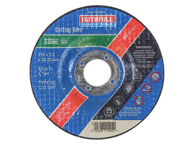 Faithfull Stone Cutting Disc Depressed Centre
