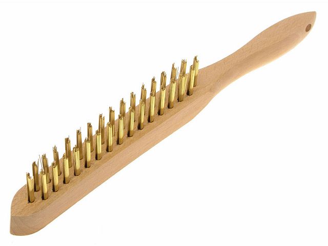 Faithfull Brass Wire Scratch Brush 2 Row