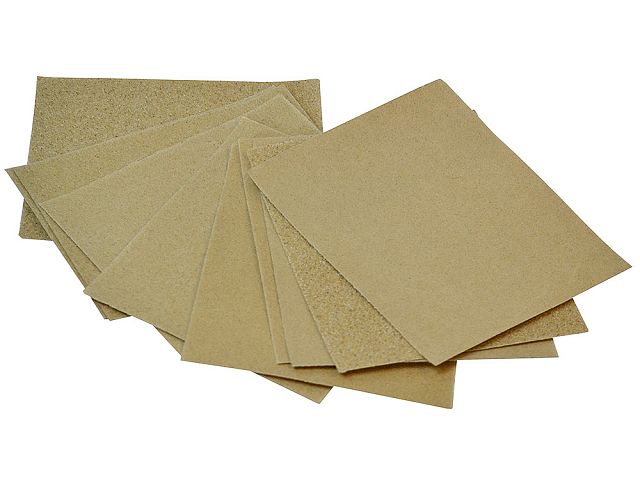 Faithfull Cork Block Sheets Glasspaper (10) Assorted