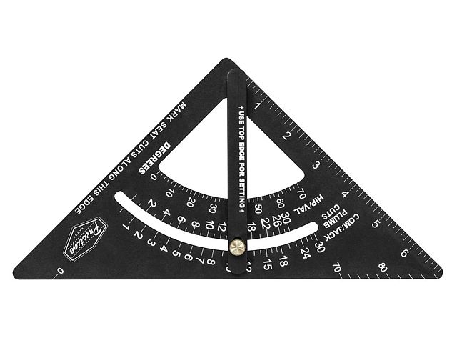 Faithfull Prestige Adjustable Quick Roofing Square Black Aluminium 180mm (7in)