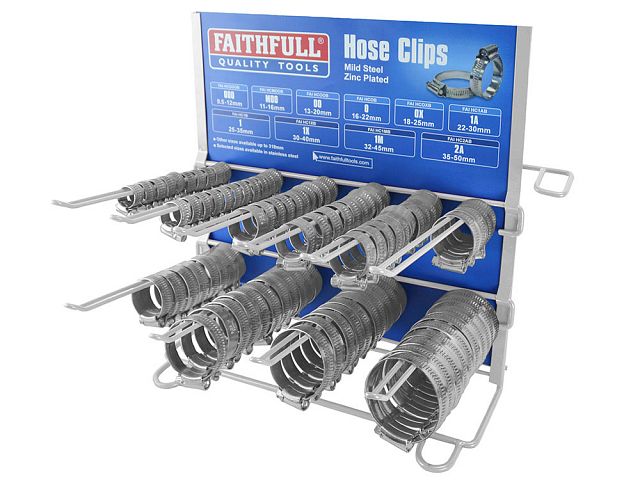 Faithfull Hose Clip Display 100 Piece