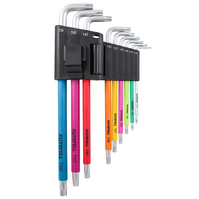 Faithfull Star Key Set Multicoloured - 9 Piece