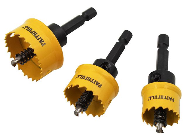 Faithfull Mini Holesaw Set - 3 Piece (20/25/32mm)