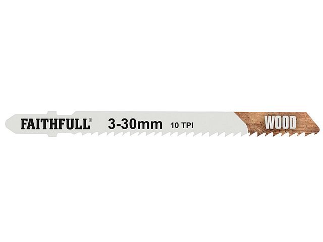 Faithfull Jigsaw Blades (5) Wood 10tpi 75mm