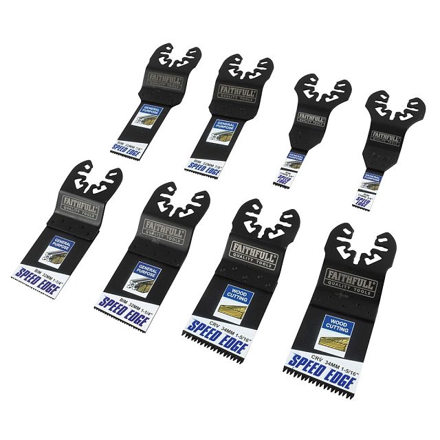 Faithfull Multi-Tool Speed Edge Blade Set 8 Piece