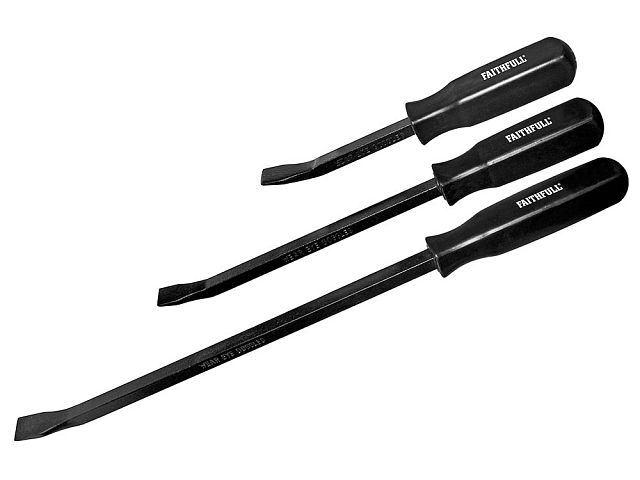 Faithfull Mechanics Pry Bar Set 3 Piece 210,300,450mm