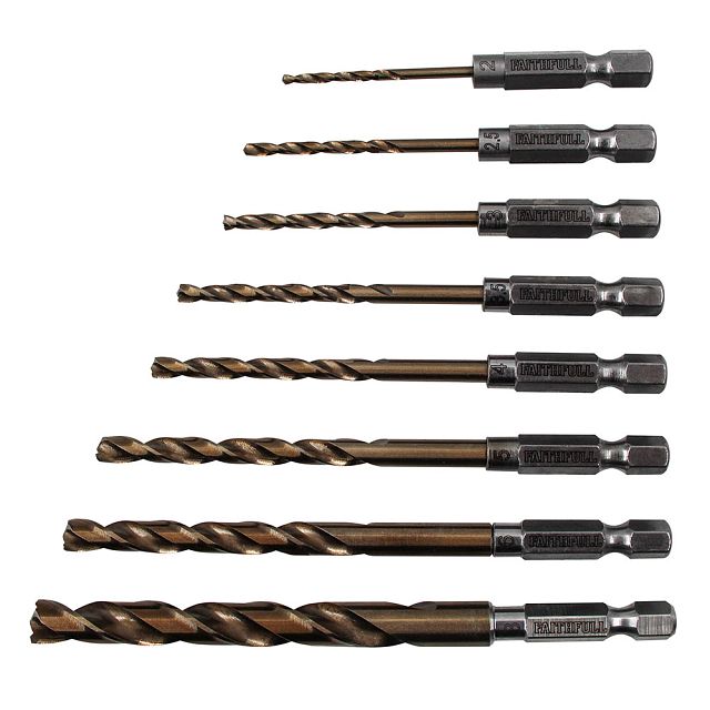Faithfull Quick Change Impact Drill Bit Set - 8pc 