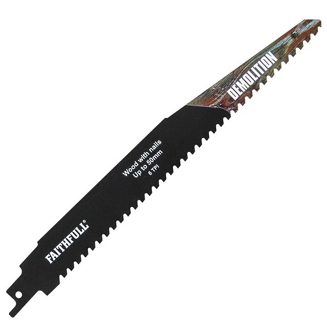 Faithfull Carbide Sabre Saw Blade - 6tpi - 228mm