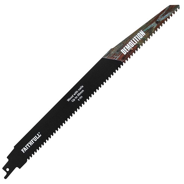 Faithfull Carbide Sabre Saw Blade - 6tpi - 304mm