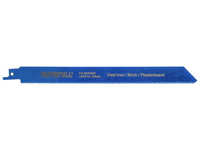 Faithfull Sabre Saw Blade Diamond Grit 230mm