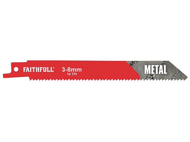 Faithfull Sabre Saw Blades (5) Metal 10tpi 150mm
