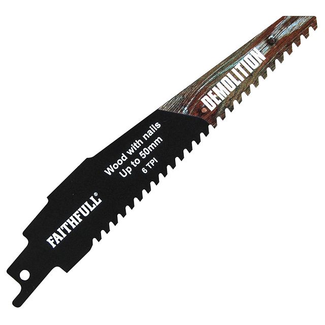 Faithfull Carbide Sabre Saw Blade - 6tpi - 152mm
