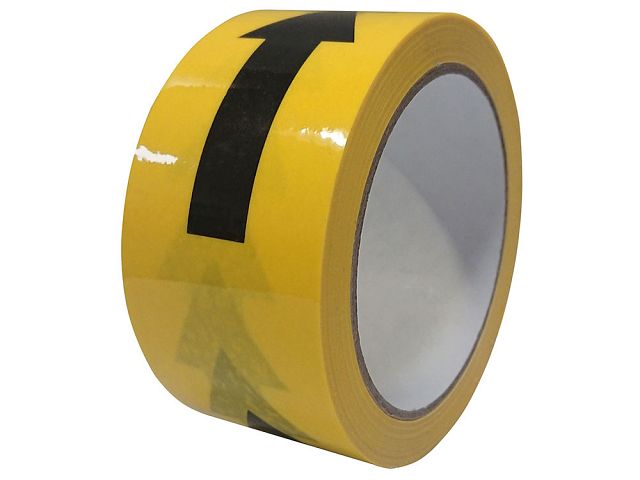 Faithfull Self-Adhesive Laminated Hazard Tape - Arrows
