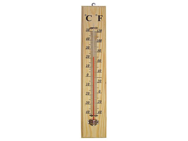 Thermometer Wall Wood 400mm