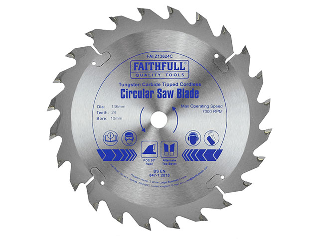 Faithfull TCT Cordless Trimsaw Blades