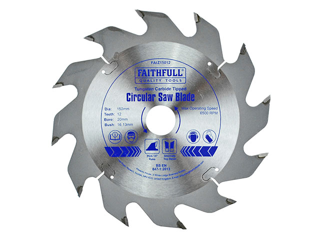 Faithfull TCT Circular Saw Blades 150mm