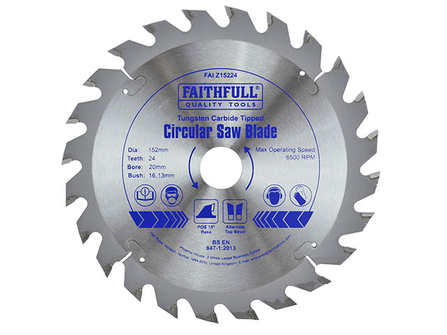 Faithfull TCT Circular Saw Blades 152mm