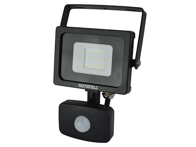 Faithfull 10W LED Motion Sensor Security Light 240V - 800 Lm