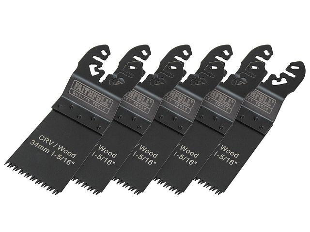 Faithfull Flush Cut Wood-Metal Blade 32mm Bi-M Pack of 5