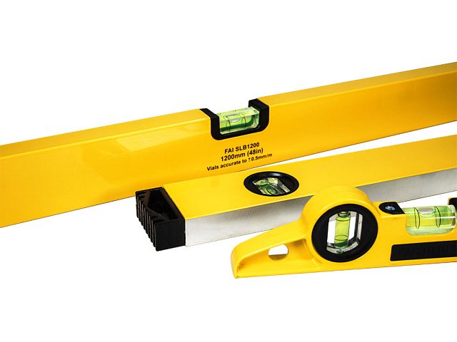 Faithfull 3 Piece Level Set - 1200/600/240mm