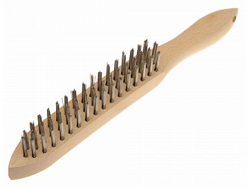 Heavy-Duty Stainless Steel Scratch Brush 3 Row