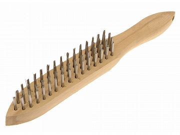 Heavy-Duty Stainless Steel Scratch Brush 4 Row