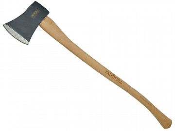 7 LB SOLID FORGED STEEL HICKORY SHAFT FELLING AXE SHEFFIELD COLLECT 