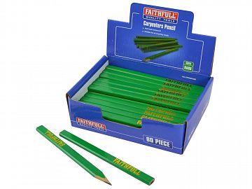 Carpenters Pencils Green - Hard - CDU of 80