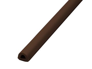 EPDM Draught Excluder D Profile Brown 9 x 7.5mm