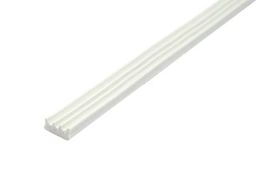 EPDM Draught Excluder W Profile White 9 x 3.5mm