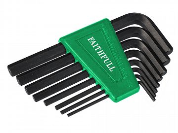 Hex Key Set of 8 - A/F Short Arm