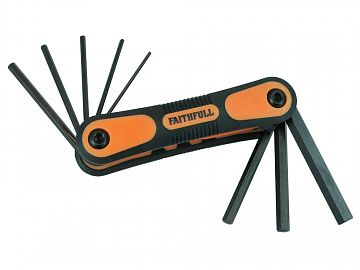 Folding Hex Key Set of 8 - Metric