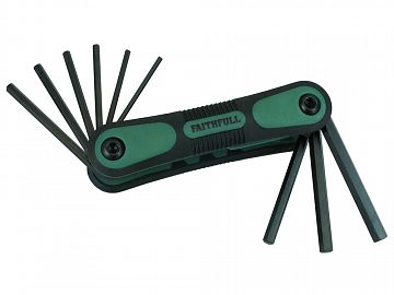 Folding Hex Key Set of 9 - A/F