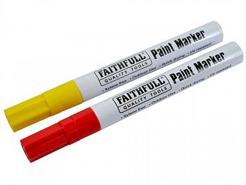 Paint Marker Pens - Pack of 2 Yellow & Red