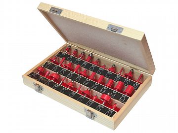 TC Router Bit Set 30 in Case 1/4in Shank