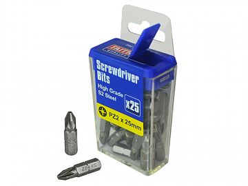 Screwdriver Bits S2 Pozidriv PZ2 - 25 Piece