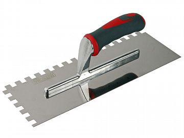 Soft-Grip Notched Floor Trowel Stainless Steel