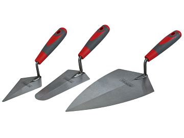 Soft-Grip Brick Trowel Set - 3 Piece