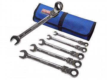 Flexi Head Ratchet Spanner Set - 6 Piece