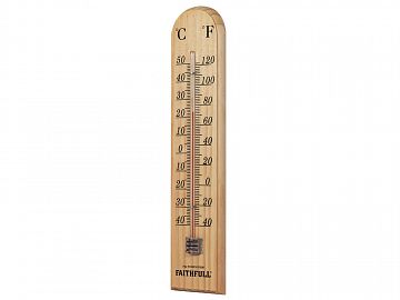 Thermometer Wall Wood 260mm