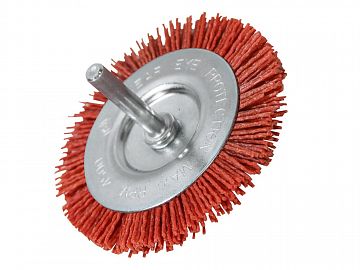 Nylon Circular Brush Shaft Mounted 75 x 1.5mm Bristle