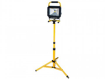 Draper 30W LED Tripod Site Light – 3300 Lumens, IP65 Rated, Height Adjustable 0.8-1.3m, 230V Plug Included