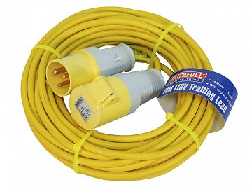 16 amp 1.5mm Yellow Site Extension Cable 110v 16a Drill Transformer Lead Wire 