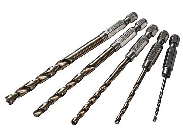 HSSE M35 Cobalt Quick-Change Impact Drill Bit Set (x5)