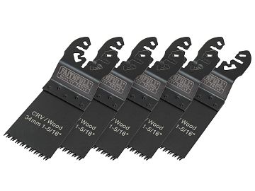 Flush Cut Wood-Metal Blade 32mm Bi-M Pack of 5