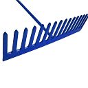 Faithfull Asphalt Rake Tubular Shaft 16T Flat 2