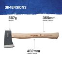Faithfull Hatchet FSC Hickory Shaft 567g (1.1/4lb) 1