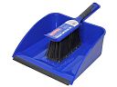 Dustpan and Brush Set - Blue Plastic Large