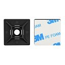 Faithfull Cable Tie Mount Pad (10) Black 28x28mm 3