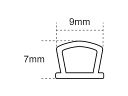 Faithfull Silicone Draught Excluder Brown 6M 9 x 7mm 1